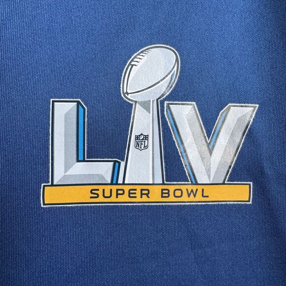 Super Bowl LV Tampa Blue Quarter Zip Teammate Pullover Size Medium - Picture 4 of 5